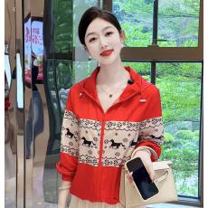 批发马踏迎春防紫外线轻薄印花时尚洋气宽松夏季防晒外套