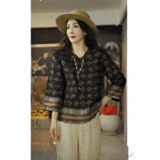 批发国风老钱风复古提花<b class='q'>上衣</b>新中式