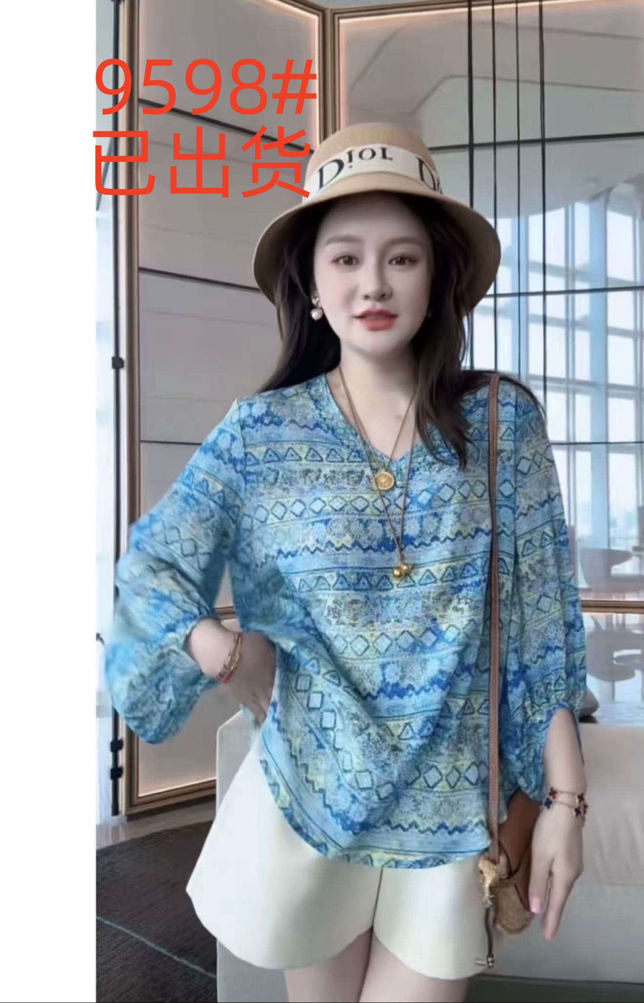 뽕나무 누에 실크 더블 크레이프 파란색 다이아몬드 모양 그리드 패턴 패션 실크 맨위