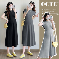 批发实拍 2025孕妇装<b class='q'>夏</b>季新款简约辣妈连衣裙