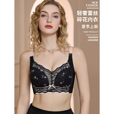 批发新款超薄调整型内衣女哺乳大码收副乳防下垂无钢圈软支撑文胸罩