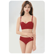批发一片式无痕立体半杯抹胸两穿内衣前扣聚拢小胸纯色固定防滑文胸女