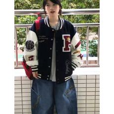 批发欧美街头男2025年春季夹克美式复古高街休闲棒球服男情侣款外套