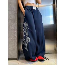 批发美式复古新款春秋宽松卫裤男女直筒松紧腰冲绳休闲长裤