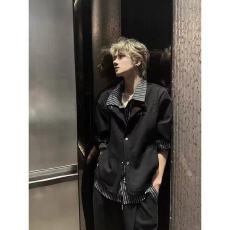 批发cleanfit假两件开衫卫衣休闲运动套装男秋季高级感痞帅穿搭两件套