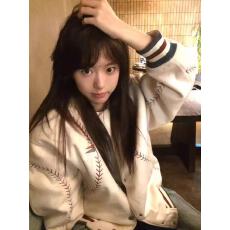 批发全刺绣 国潮美式高街松弛感夹克<b class='q'>外套</b>女秋冬季设计感小众棒球服