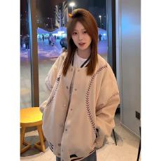 批发全刺绣 春秋复古百搭潮流ins风廓形美式运动休闲棒球服<b class='q'>外套</b>百搭