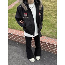 防水小牛津 可拆卸帽 涧1600棉 刺绣徽章座山雕棉衣男女秋冬加厚