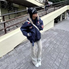 防水小牛津 可拆卸帽 涧1600棉 刺绣徽章座山雕棉衣男女秋冬加厚