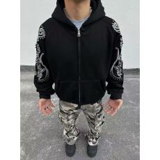 批发原版钉珠<b class='q'>刺绣</b>华棉复合350克 美式<b class='q'>刺绣</b>珍珠连帽卫衣男小众设计外套