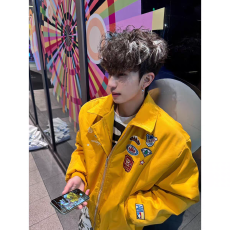 批发防水小牛津复合双层刺绣 美式复古刺绣飞行夹克棒球服男女<b class='q'>外套</b>