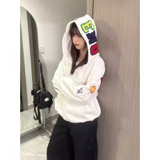 批发华棉复合320克 毛巾绣原版做法/包边 彩色毛巾绣连帽<b class='q'>开衫</b>卫衣<b class='q'>男</b>女