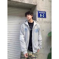 批发华棉复合320克原版刺绣/包边 美式字母刺绣<b class='q'>开衫</b>连帽卫衣<b class='q'>男</b>春外套