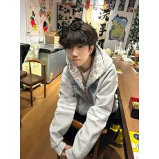 批发华棉复合320克原版刺绣/包边 美式字母刺绣<b class='q'>开衫</b>连帽卫衣<b class='q'>男</b>春外套