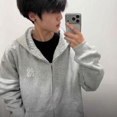 批发华棉复合320克原版刺绣/包边 美式印花开衫卫衣外套男女上衣服