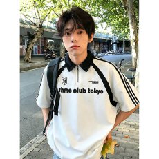 批发曼巴棉带氨纶 半拉链解构短袖polo衫男款痞帅t恤美式高街<b class='q'>夏</b>季半袖