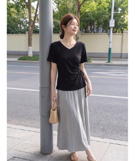 실사 재고 있음 한 부서 착용 가져 가라. 반신 스커트 아이들 빛 사람들 코치 착용 가져 가라. 전체 집합 여름 ootd 착용 가져 가라. 소나무
