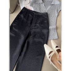 批发一线<b class='q'>品牌</b><b class='q'>折扣</b>捡漏醋酸缎面长裤冰丝宽松垂感百搭直筒阔腿裤子女