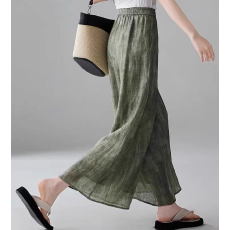 批发原版质量2026夏季新款高腰<b class='q'>显瘦</b>宽松慵懒感苎麻休闲<b class='q'>阔腿裤</b>女薄款