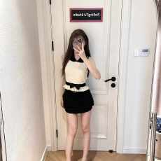 批发昭和少女蝴蝶结娃娃领针织花边拼接设计女装上衣