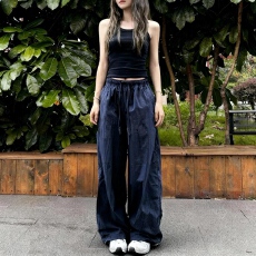 批发实拍高品质#150小个子美式辣妹速干工装裤<b class='q'>女</b>冲锋<b class='q'>运动</b>裤直通束脚xs