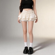 批发实拍#150小矮个子纯欲风蓬蓬半身裙女春夏超短裙裤高腰a字蛋糕裙