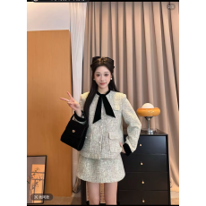 批发【青柠森林】NEW  秋冬毛呢羽绒内胆<b class='q'>套装</b> 气质温柔森系千金风显瘦