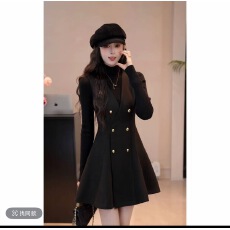 批发圆脸酥浅夏来信法式气质打底衫+背心裙两件套女秋季