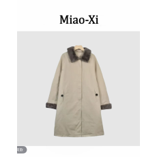 批发妙兮·LL冬季新款百搭设计款拼接青根貂毛毛领羽绒服*20252998