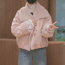 批发日系慵懒风气质宽松常规款外套女士2025<b class='q'>秋</b>冬新款常规保暖时尚棉服