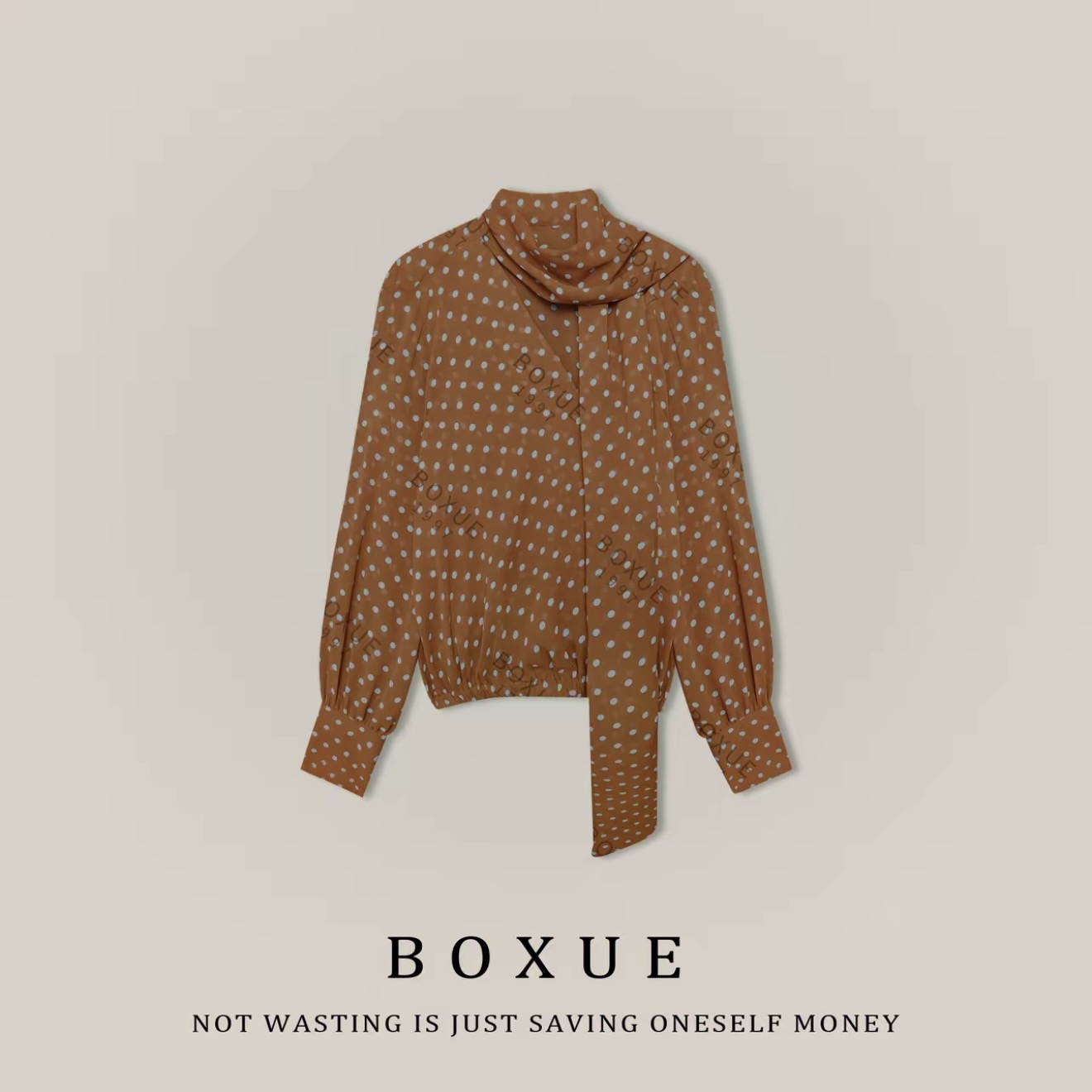 boxue 보여주기 웨이브 봄 여름 새로운 고급 센스 도트 무늬 맨위