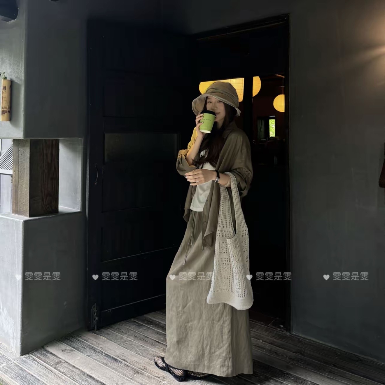 원자바오 원자바오 예 원자바오 센 호흡 작은 대중 오리지널 섹션 회색 콩 그린 아마 세트