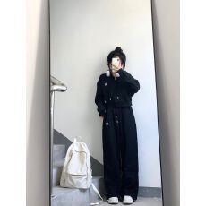 批发长袖拉链卫衣套装女春<b class='q'>秋</b>新款学生韩版宽松百搭两件套潮