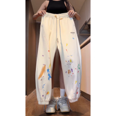 批发美式涂鸦裤子女夏季新款潮流休闲运动裤学生韩版宽松束脚裤