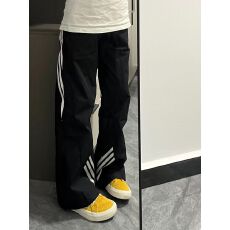 批发美式机能三条杠冲锋裤女夏季新款学生韩版休闲<b class='q'>运动</b>长裤