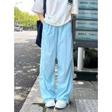 批发多巴胺速干休闲<b class='q'>运动</b>长裤女夏季新款学生韩版宽松直筒裤