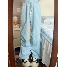 批发多巴胺速干休闲<b class='q'>运动</b>长裤女夏季新款学生韩版宽松直筒裤