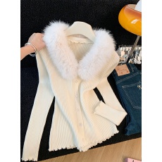 批发实拍~法式毛毛V领纯欲修身长袖<b class='q'>针织</b>打底女秋冬洋气显瘦毛衣上衣