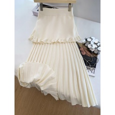 批发实拍法式通勤气质高级感拼接半身裙女2025年<b class='q'>秋</b>冬新款高腰显瘦长裙