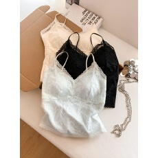 批发<b class='q'>实拍</b>~2026春夏法式性感蕾丝吊带背心女士美背上衣无钢圈文胸<b class='q'>内衣</b>