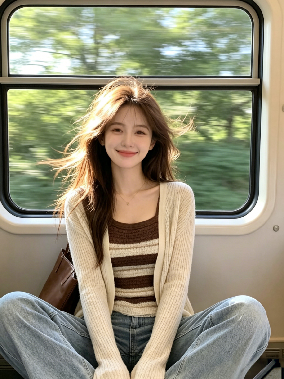 레트로 배색 스트라이프 캐미솔 대나무 마디 마 니트 오픈 가디건 두 조각 여성 세트 여름 고유 한 몸매 가꾸기 슬림해 보이는 세트