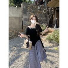 批发实拍实价～韩系百搭波西米亚民族风收腰显瘦不规则<b class='q'>T</b><b class='q'>恤</b>休闲阔腿裤