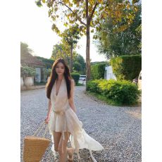 批发娜扎<b class='q'>同款</b> 落日蔓藤鱼尾长裙」