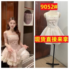 批发YETINGXI 花楹/原创花朵收腰重工<b class='q'>蓬蓬裙</b>千金贵气蕾丝公主裙超大摆