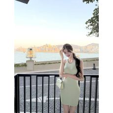 批发viola【冰薄荷】曲线的神rei*<b class='q'>ol</b> 定制纱线花33同款奶呼连衣裙休闲