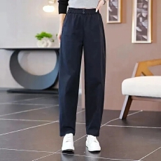 批发2026新款春季高腰垂感哈伦裤中年妈妈百搭时尚遮肉显瘦<b class='q'>长裤</b>子卫裤