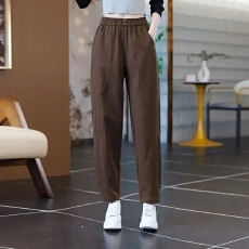 批发2026春季新款百搭时尚高腰垂感<b class='q'>长裤</b>子卫裤中年妈妈遮肉显瘦<b class='q'>哈伦</b>裤