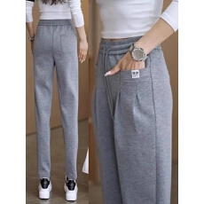 批发秋季高腰哈伦休闲裤女2026新款<b class='q'>打底</b>春秋灰色显瘦松紧腰束脚<b class='q'>长裤</b>子