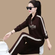 批发秋季新款运动套装女时尚百搭<b class='q'>卫衣</b>时尚洋气质妈妈休闲服宽松两件套