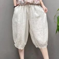 批发<b class='q'>夏</b>天薄款宽松外穿五分短裤女<b class='q'>夏</b>季松紧腰显瘦高档百搭洋气休闲短裤